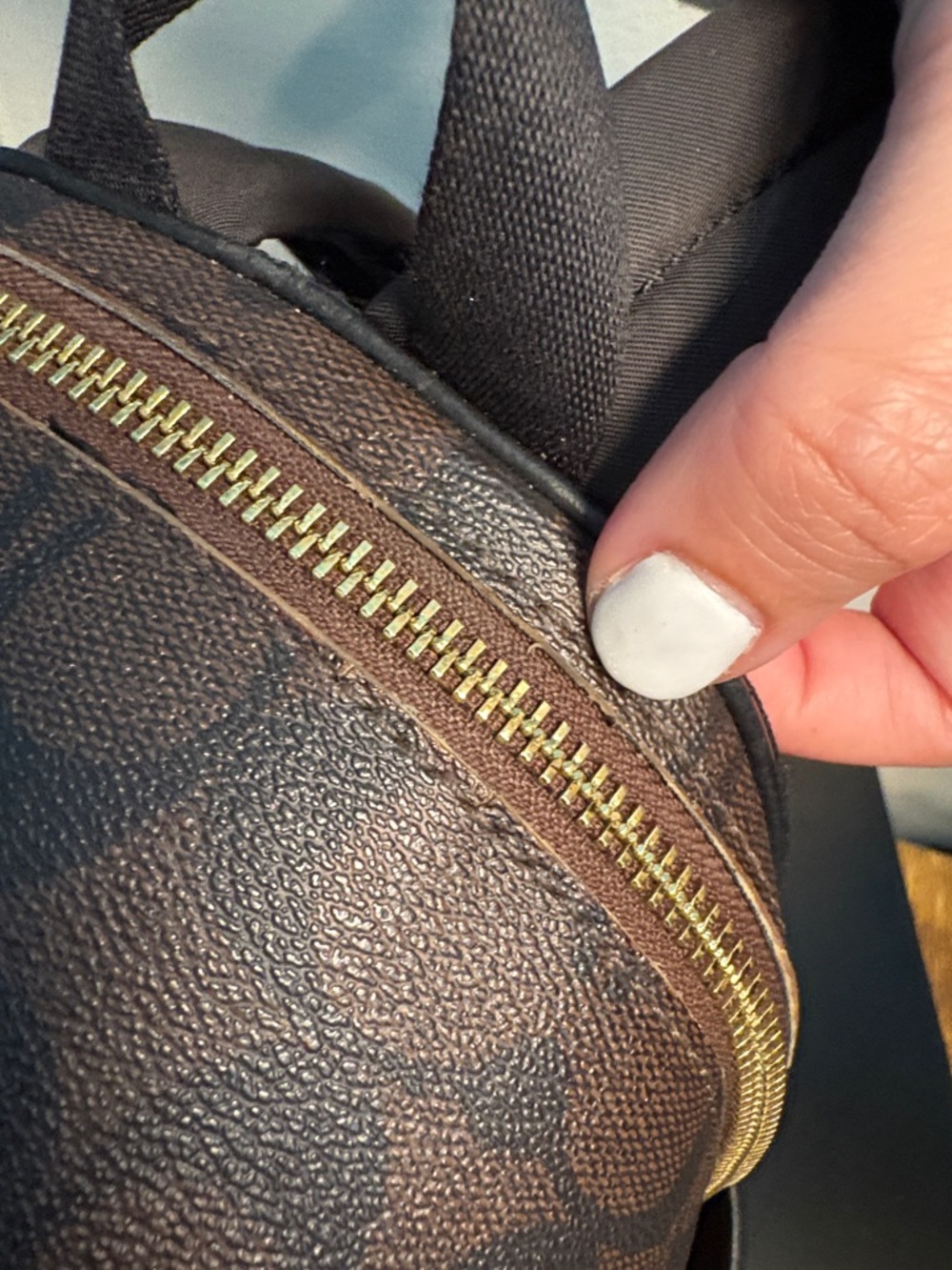 Coach Small Brown Signature Canvas & Leather Backpack with Gold Hardware - Picture 14 of 15